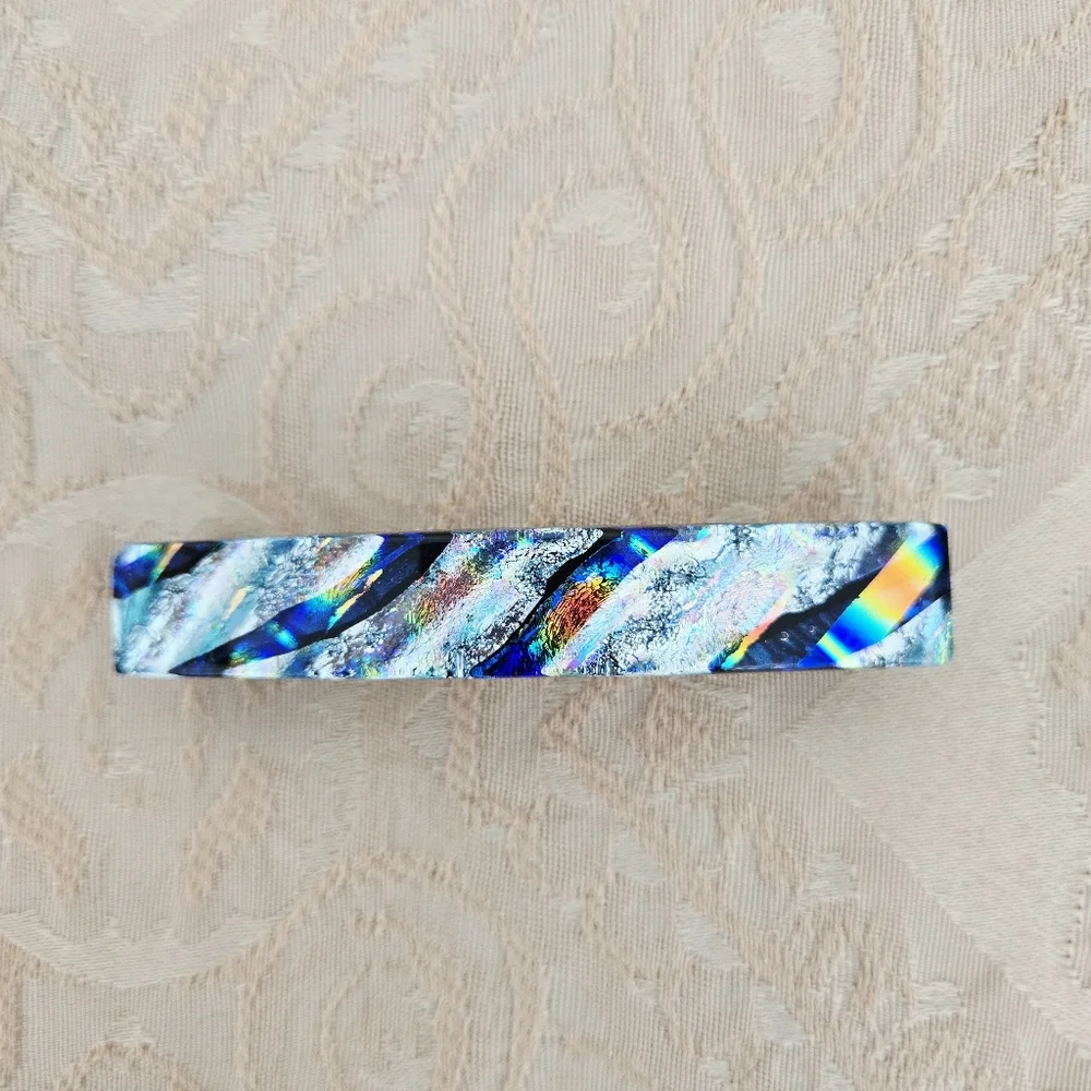 Dichroic Glass Artisan Made Barrette